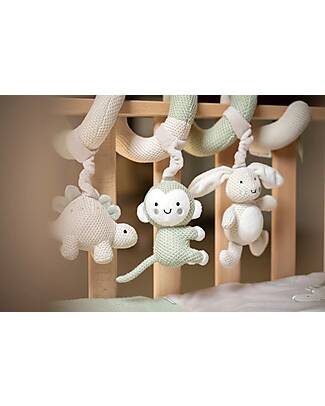 Baby's Only Multisensory Activity Spiral - Animals - Green and Beige Cradle Bed Linen