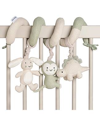 Baby's Only Multisensory Activity Spiral - Animals - Green and Beige Newborn Toys_