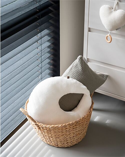 Baby's Only Sense Moon Cushion - White - Corduroy Velvet - 45×40 cm Cushions