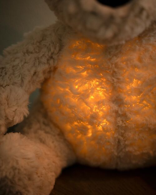 Baby's Only Teddy Bear Plush Bo with White Noise, Lullabies, and Night Light - Sand - with Cry Detection - +0 months Soft Toys