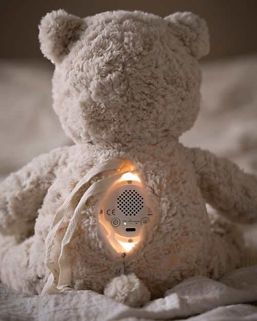 Baby's Only Teddy Bear Plush Bo with White Noise, Lullabies, and Night Light - Sand - with Cry Detection - +0 months Soft Toys