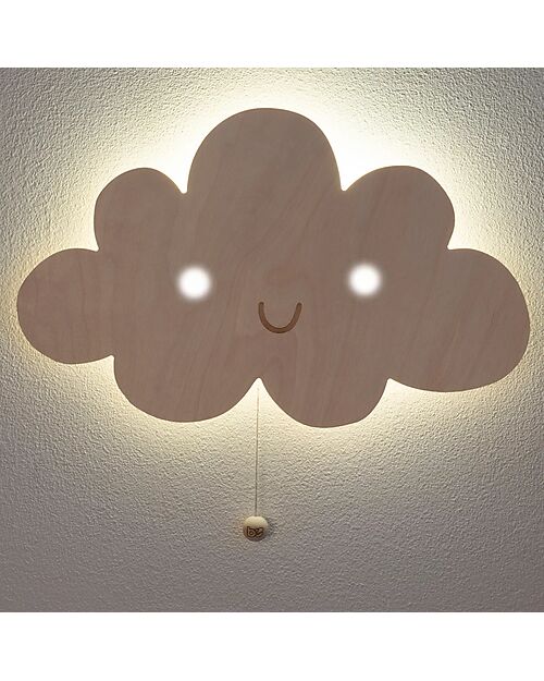 Baby's Only Wooden Wall Lamp - Cloud Wonder - Brown Wall Lamps