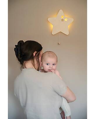 Baby's Only Wooden Wall Lamp - Star Wonder - Brown Wall Lamps