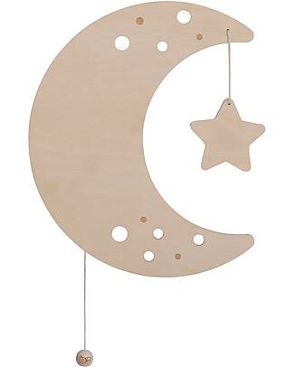 Baby's Only Wooden Wall Lamp - Wonder Moon - Brown - 30×25 cm Wall Lamps