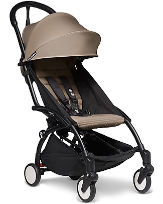 Babyzen BABYZEN YOYO² Stroller - Black Frame + Taupe Textile 6+ Travel Systems