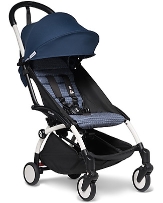 Babyzen BABYZEN YOYO² Stroller - White Frame + Air France Blue Textile 0+ and 6+ Lights Strollers