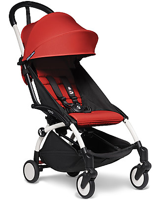 Babyzen BABYZEN YOYO² Stroller - White Frame + Red Textile 0+ and 6+ Lights Strollers