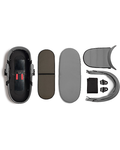 Babyzen Bassinet YOYO 0+ - Grey - Compact and Lightweight Pram Systems