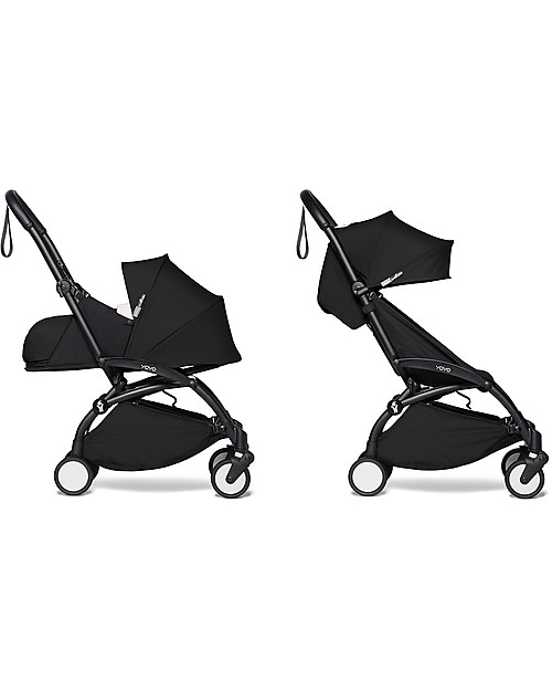 Babyzen Duo YOYO² Stroller - Balck Frame, Black Textile 0+ and 6+ Trio and Duo Strollers