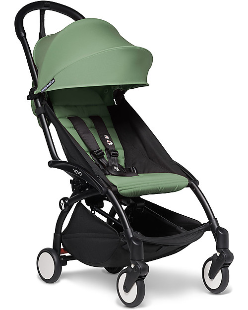 Babyzen Duo YOYO² Stroller - Balck Frame, Mint Textile 0+ and 6+ Trio and Duo Strollers