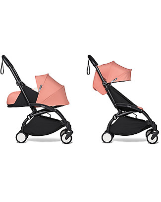 Babyzen Duo YOYO² Stroller - Black Frame, Ginger Textile 0+ and 6+ Travel Systems