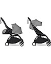 Babyzen Duo YOYO² Stroller - Black Frame, Grey Textile 0+ and 6+ Trio and Duo Strollers
