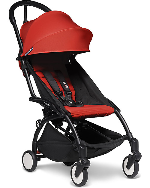 Babyzen Duo YOYO² Stroller - Black Frame, Red Textile 0+ and 6+ Trio and Duo Strollers