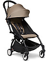Babyzen Duo YOYO² Stroller - Black Frame, Taupe Textile 0+ and 6+ Trio and Duo Strollers