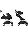 Babyzen Duo YOYO² Stroller - White Frame, Black Textile 0+ and 6+ Trio and Duo Strollers