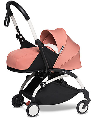 Babyzen Duo YOYO² Stroller - White Frame, Ginger Textile 0+ and 6+ Trio and Duo Strollers
