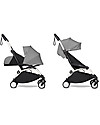 Babyzen Duo YOYO² Stroller - White Frame, Grey Textile 0+ and 6+ Trio and Duo Strollers