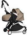 Babyzen Duo YOYO² Stroller - White Frame, Taupe Textile 0+ and 6+ Trio and Duo Strollers