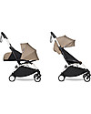 Babyzen Duo YOYO² Stroller - White Frame, Taupe Textile 0+ and 6+ Trio and Duo Strollers