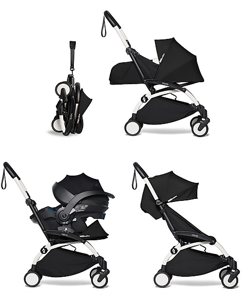 Babyzen Frame for BABYZEN YOYO² Stroller - White - Includes basket, carry bag and strap! Lights Strollers