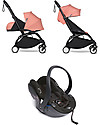 Babyzen Trio YOYO² Stroller - Black Frame + Ginger Textile 0+ and 6+ + Izi Go Car Seat 0+ Trio and Duo Strollers