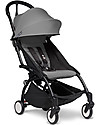 Babyzen Trio YOYO² Stroller - Black Frame + Grey Textile 0+ and 6+ + Izi Go Car Seat 0+ Lights Strollers