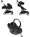 Babyzen Trio YOYO² Stroller - White Frame + Acqua Textile 0+ and 6+ + Izi Go Car Seat 0+ Trio and Duo Strollers