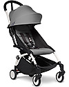 Babyzen Trio YOYO² Stroller - White Frame + Grey Textile 0+ and 6+ + Izi Go Car Seat 0+ Trio and Duo Strollers