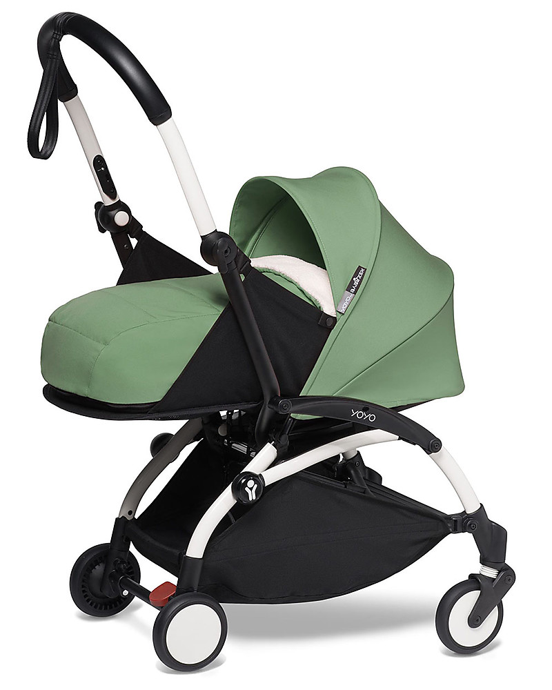 Babyzen Trio YOYO Stroller White Frame Mint Textile 0 and 6 Izi Go Car Seat 0 unisex bambini