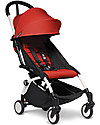 Babyzen Trio YOYO² Stroller - White Frame + Rosso Textile 0+ and 6+ + Izi Go Car Seat 0+ Trio and Duo Strollers