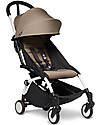 Babyzen Trio YOYO² Stroller - White Frame + Taupe Textile 0+ and 6+ + Izi Go Car Seat 0+ Trio and Duo Strollers