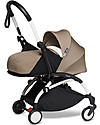 Babyzen Trio YOYO² Stroller - White Frame + Taupe Textile 0+ and 6+ + Izi Go Car Seat 0+ Trio and Duo Strollers