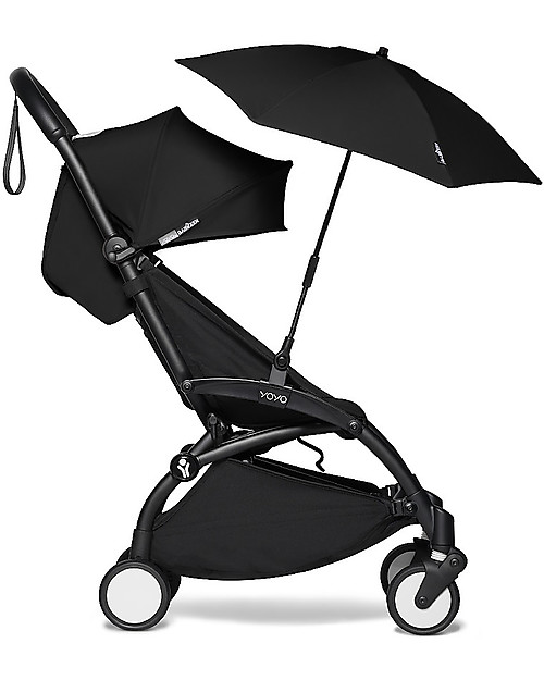 black pram parasol