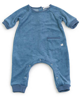 Bamboom 3/4 Sleeve Sponge Jumpsuit - Blue - Breathable Bamboo Fiber! Babygrows