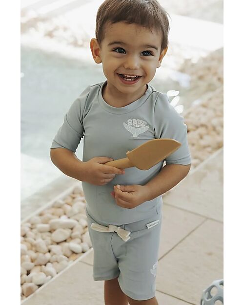 Bamboom 3/4 Sleeves Beach T-Shirt - Safe the Whale Logo - UV50+ Uv-Safe T-shirt