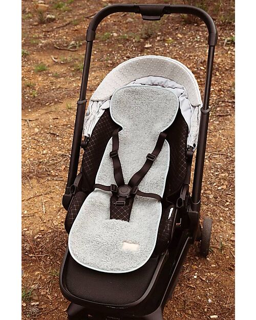 Bamboom Air n Go Seat Liner - Light Grey - 100% Recycled Wool Mattresses and Baby-nest