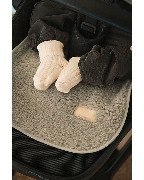 Bamboom Air n Go Seat Liner - Light Grey - 100% Recycled Wool Mattresses and Baby-nest