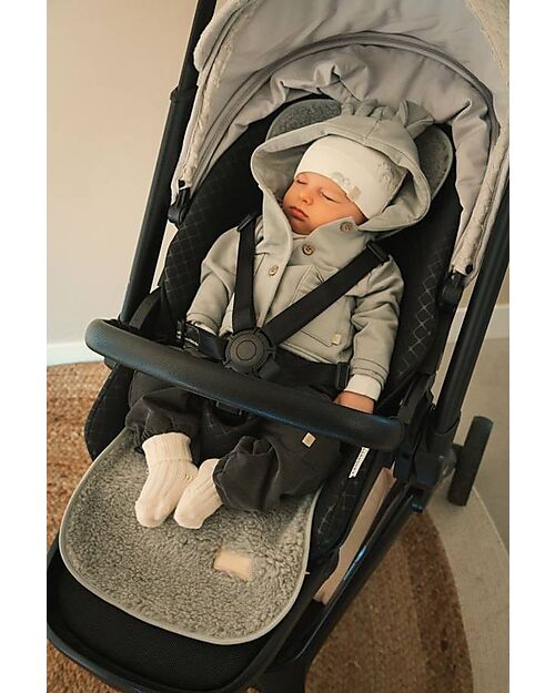 Bamboom Air n Go Seat Liner - Light Grey - 100% Recycled Wool Mattresses and Baby-nest