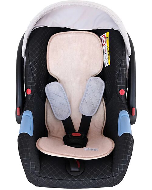 Bamboom Air’n Go Universal Mattress for Stroller and Car Seat 0-3 - Warm White - Bamboo Mattresses and Baby-nest
