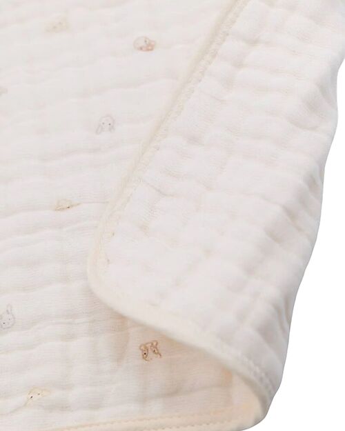 Bamboom Baby Blanket - 75x100 - Cloud - Animal Friends - Bamboo and Organic Cotton Blanket