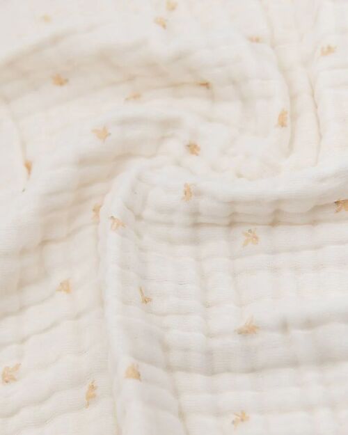 Bamboom Baby Blanket - 75x100 - Cloud - Olives Natural - Bamboo and Organic Cotton Blanket