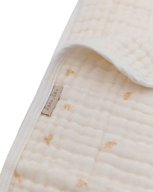 Bamboom Baby Blanket - 75x100 - Cloud - Olives Natural - Bamboo and Organic Cotton Blanket