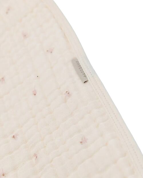 Bamboom Baby Blanket - 75x100 - Cloud - Olives Pink - Bamboo and Organic Cotton Blanket
