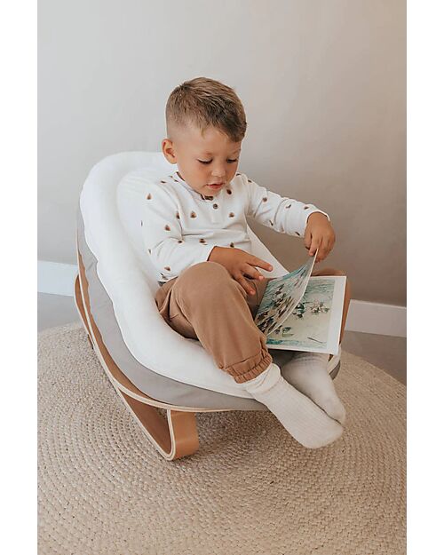 Bamboom Baby Bouncer - Light Grey - Bamboo and Organic Cotton Bouncers