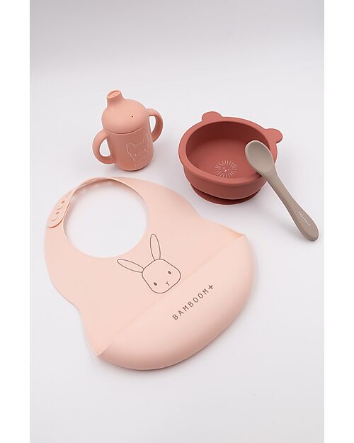 Silicone Baby Bowls with Spoon, 2PCS Baby Feeding Set Suction