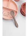Bamboom Baby Meal Set - Plate + Bowl + Spoon + Glass - Pink - Antibacterial Silicone Meal Sets