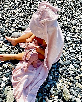 Bamboom Baby Towel with Hood XL 100x100 cm - Pink - Bamboo Towels And Flannels