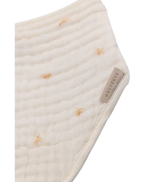 Bamboom Bandana Bib - Olives Neutral - Bamboo and Organic Cotton Bandana Bibs