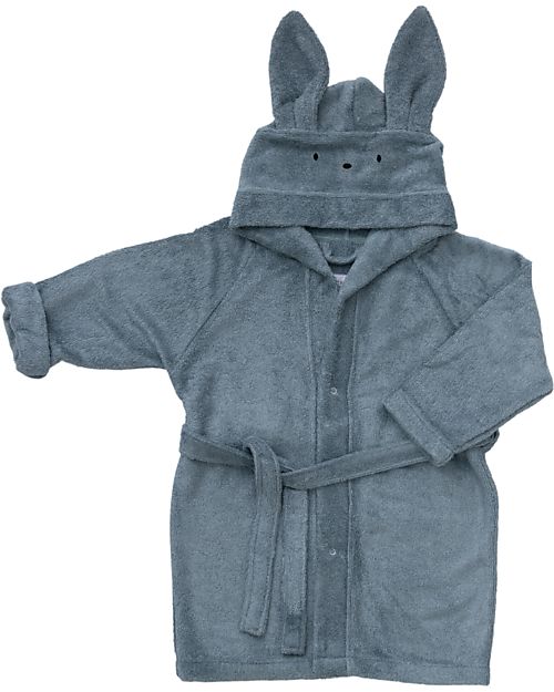 Bamboom Bathrobe with Ears - Blue - 100% Bamboo - 4-6 years Towels And Flannels