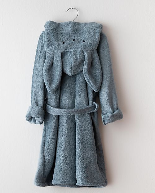 Bamboom Bathrobe with Ears - Blue - 100% Bamboo - 4-6 years Towels And Flannels